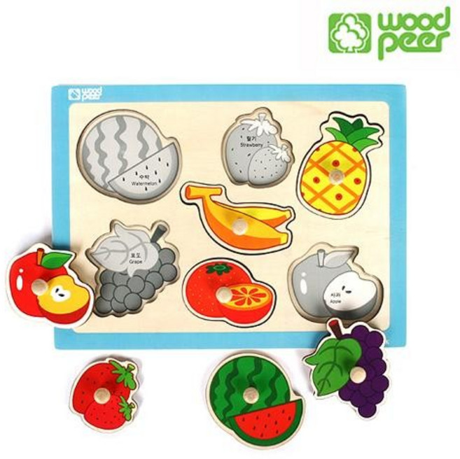 손잡이퍼즐/과일, 1개