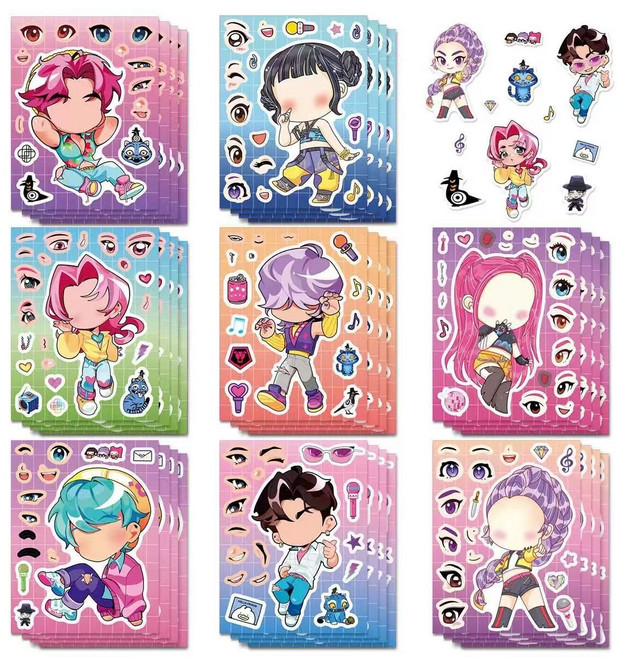 케이팝 데몬 헌터스 8장세트 스티커