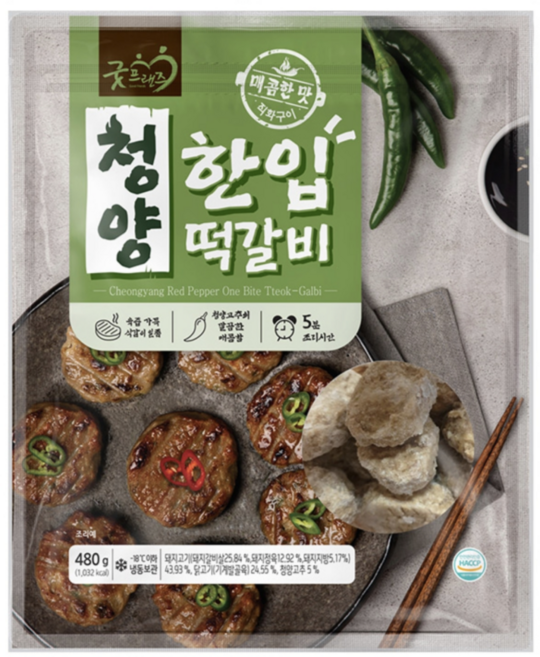 굿프랜즈 청양한입떡갈비 480g, 1개