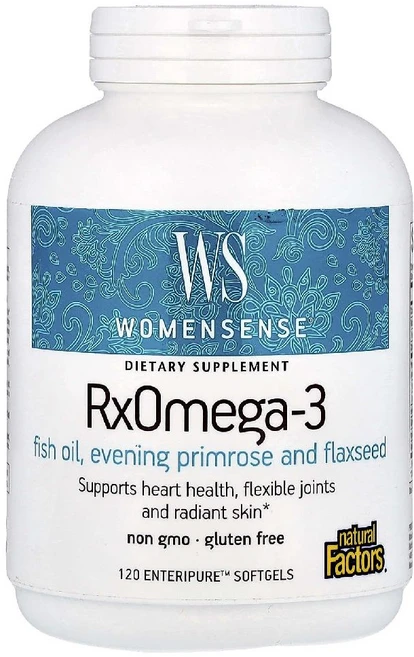 내추럴팩터스 우먼센스 Rx 오메가3 EPA DHA 피쉬오일 달맞이꽃 오일 소프트젤 120정, 1개 - 쿠팡
