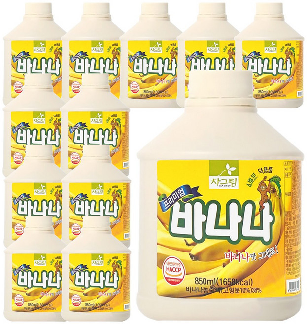 차그림 과일 원액 프리미엄 바나나, 12개, 850ml