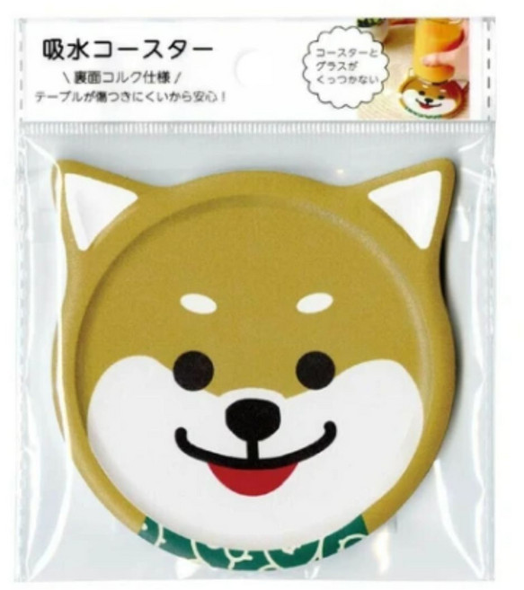 軟木動物杯墊, 柴犬, 1個