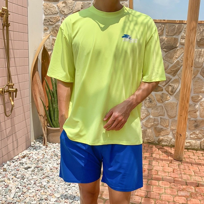 M~2XL 배스트 루즈핏 반팔 래쉬가드 티셔츠 남여공용 SW18905FM~2XL 배스트 루즈핏 반팔 래쉬가드 티셔츠 남여공용 SW18905FM~2XL 배스트 루즈핏 반팔 래쉬가드, L[100], 네온그린