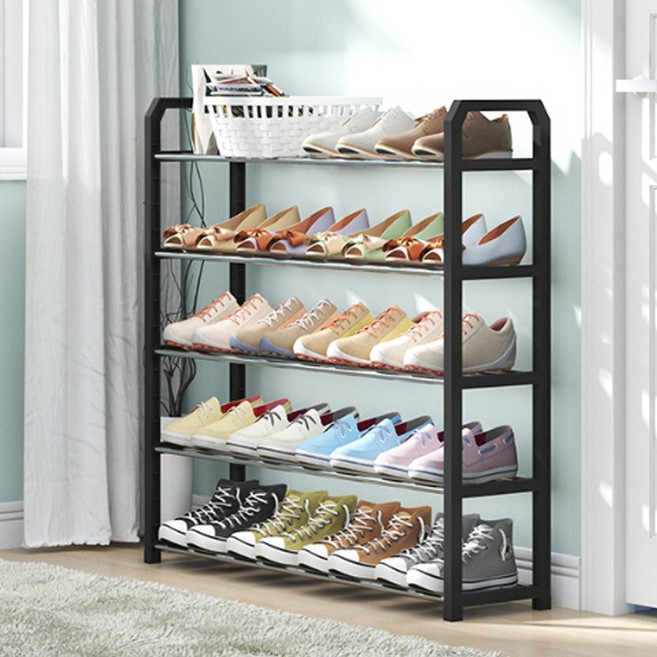 트바웃 조립식 신발장 신발정리대 현관수납 TARPPA750, 5단, 1개, 블랙