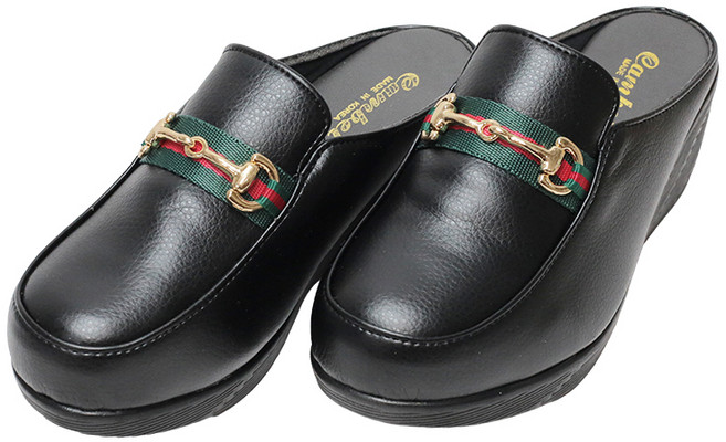 [그레미] 더블 체인 여성 기모 막힘 겨울 통굽 사무실 슬리퍼