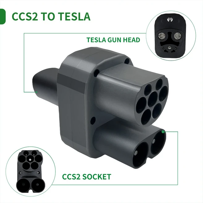 EVONIC 전기 자동차 DC 충전 스테이션 EV 컨버터 어댑터 CCS2-테슬라 50A-250A 380V-1000V, 01 DC CCS2 to Tesla