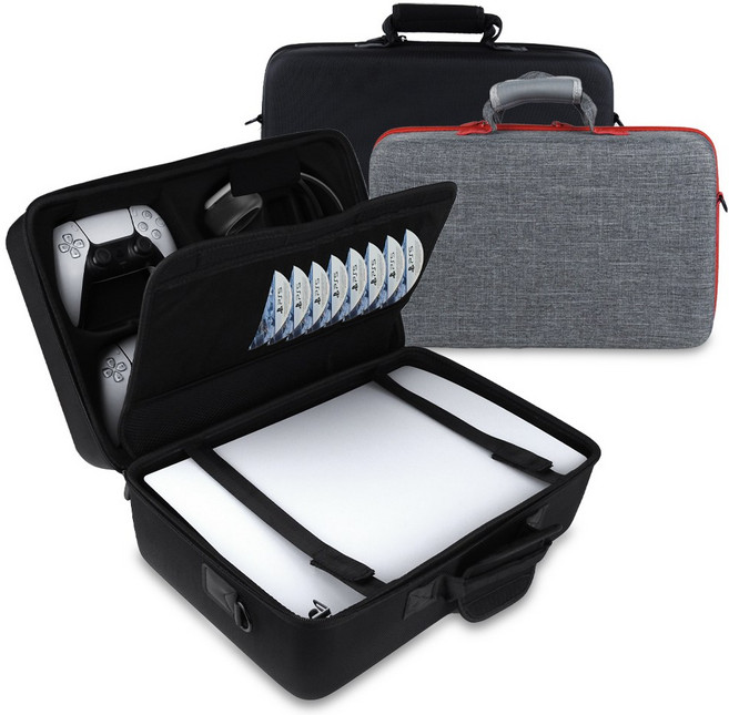 PS5 가방 케이스 올인원 수납 파우치, PS5 노말 올인원 가방, 블랙, 1개, PS5 노말 올인원 가방