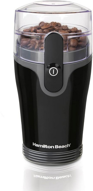 비치 프레시 그라인드 원두 향신료 등 위한 전기 커피 그라인더 스테인리스 스틸 블레이드 탈착식 챔버 최대 12컵 검은색, Black, Makes up to 12 Cups