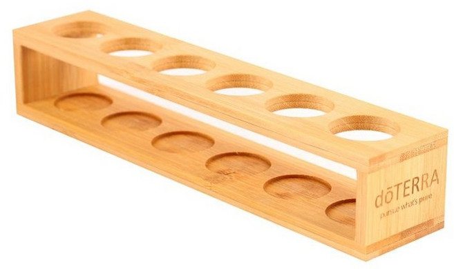 아로마 오일 거치대 진열대 디퓨저 디스플레이 경사형 오일랙, 1개, 6구 대나무 전시대 다이어트로고 3cm B