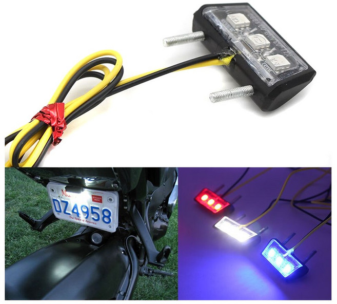 발통마켓 오토바이 번호판등 LED 라이트 램프 방수 범용 안전등 야간등, 번호판등(화이트), 1개
