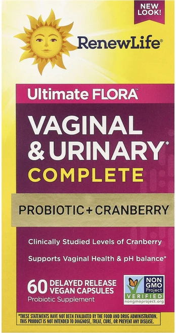 Renew Life 여성 웰니스 질 및 요로 컴플리트 베지 캡슐 60정 Life (리뉴 라이프), 1개 - 쿠팡