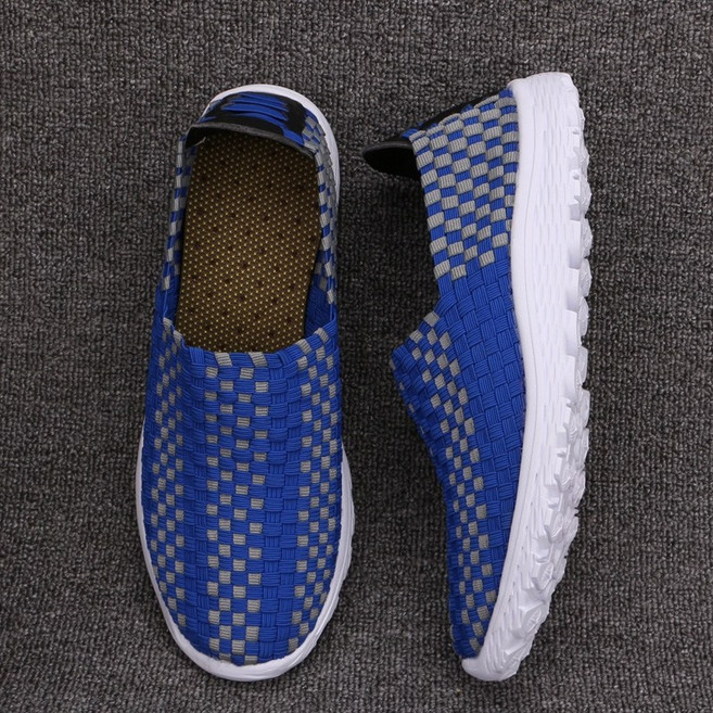 DURI 우븐 슈즈 남녀공용 통기성 메쉬 신발 발편한 캐주얼 슬립온 스니커즈