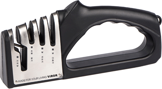 비로르 4in1 멀티 칼갈이 야스리 가위 숫돌 연마기, 1개, 블랙