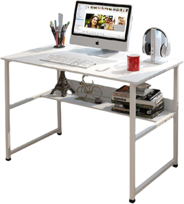 簡約穩固電腦桌, 白