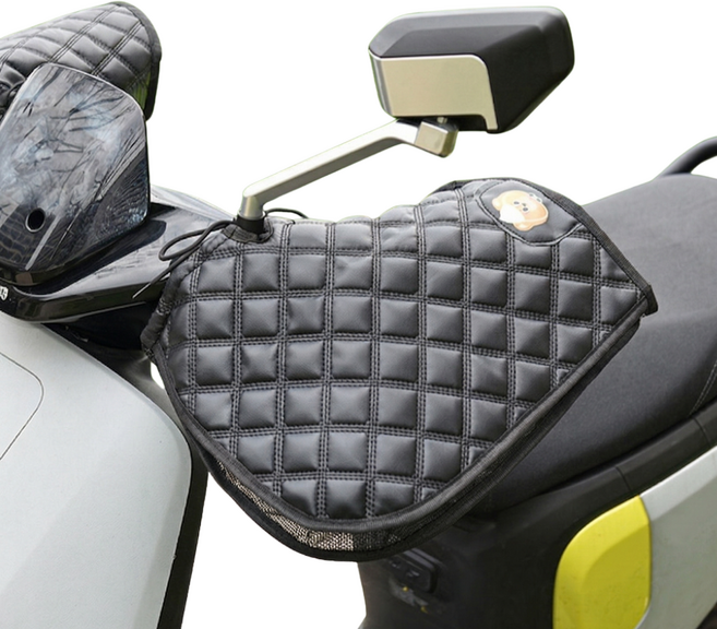 오토바이 여름토시 손잡이 커버 바이크 방수 핸들커버 자외선차단 핸들토시, 1개, 블랙