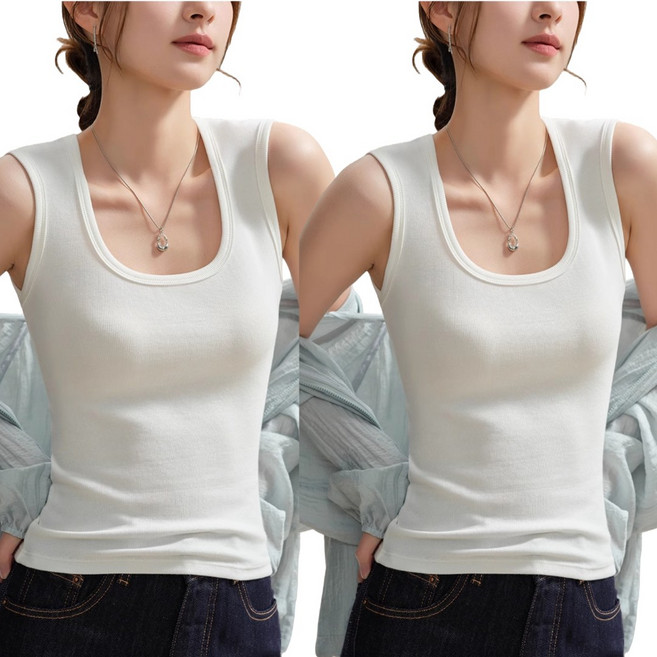 아름디오 여성 골지 민소매 나시 55~88까지 빅사이즈