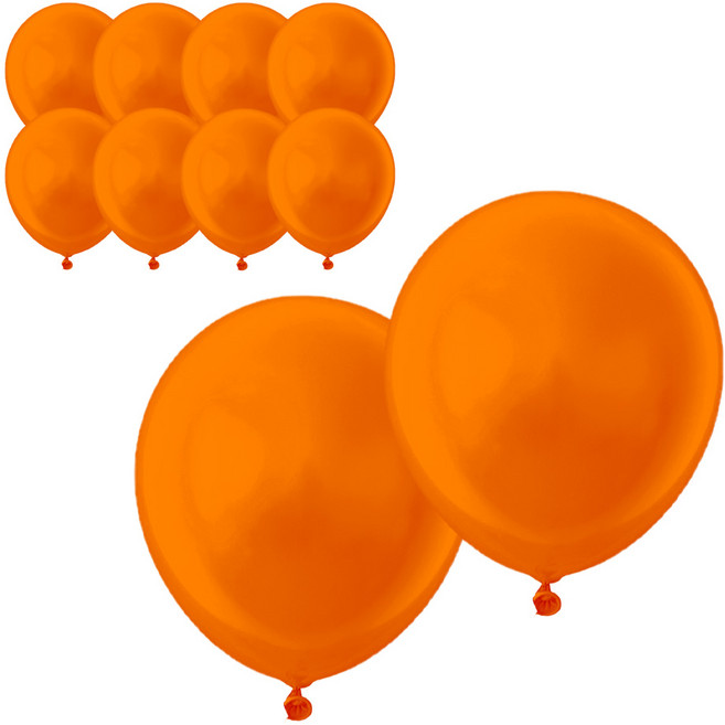 브로키 30센치 펄풍선 이벤트 풍선 생일파티 셀프백일 돌잔치, 10개, 04_12인치(30cm) 펄풍선_오렌지