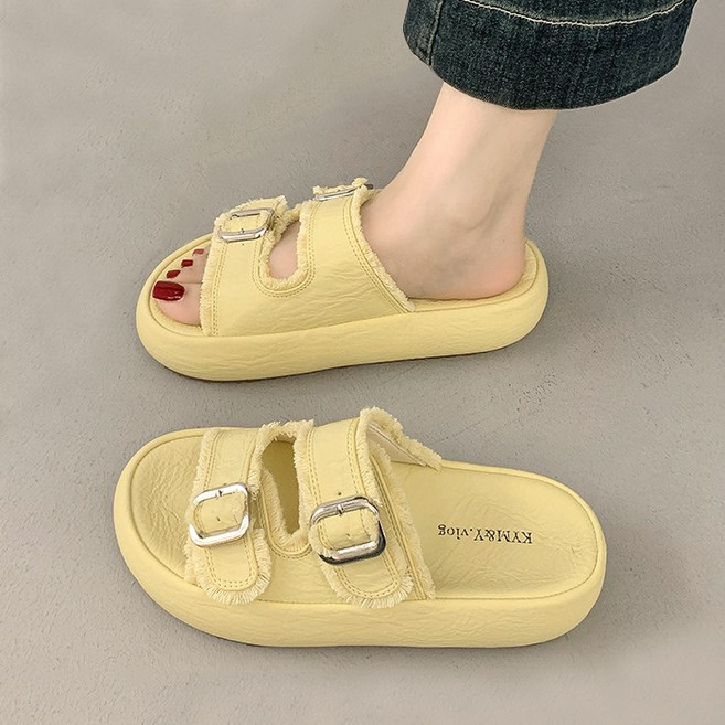 Modern Fashion 여성 귀여운 스트랩 샌들 발편한 슬리퍼 F48
