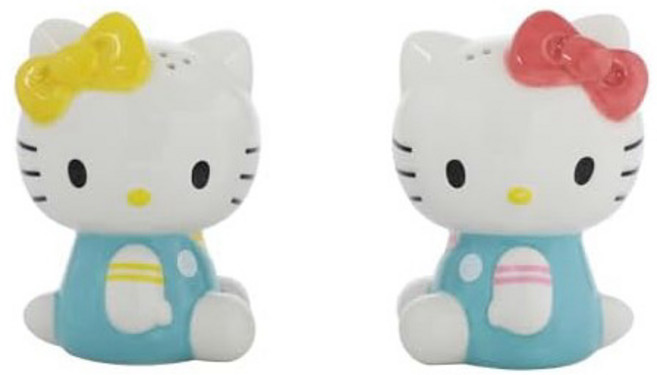 Hello Kitty Set of Ceramic Salt and Pepper Shakers, 기본옵션