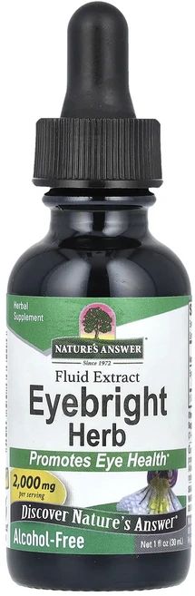 헁복하고 건강하세요 Nature's Answer 아이브라이트 허브 액상 추출물 알코올 무함유 2000mg 30ml(1fl oz) 늘 챙기셔야합니다, NaturesAnswer아이브라이트허브액상추출물알코올무, 1개, 30ml - 쿠팡