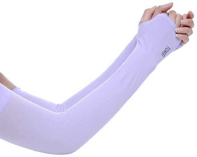 健行家 日本冰絲防曬袖套 涼感透氣防曬袖套 阻隔紫外線, 紫色, 1個