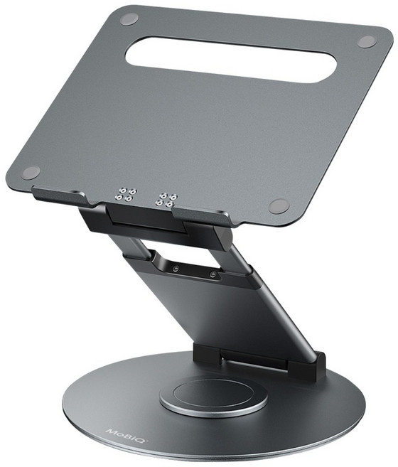 모비큐 프리미엄 알루미늄 맥북 노트북 스마트패드 거치대 AIR STAND EX PRO TURN 360 회전 3단, 스페이스 그레이, 1개