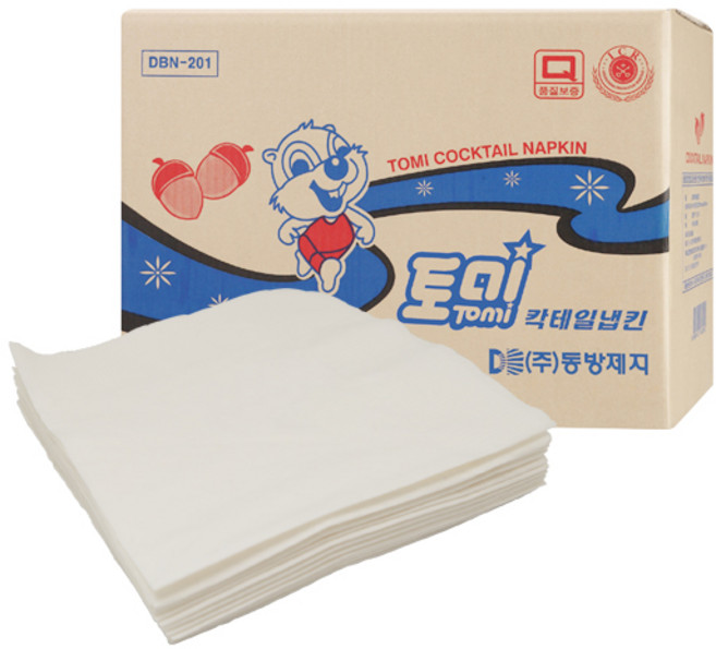 Tomi 동방제지 칵테일 냅킨, 백색, 1개, 8000개