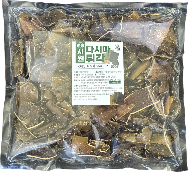 바삭한 국내산 다시마튀각 500g 건강한 간식 과자 안주 부각, 1개