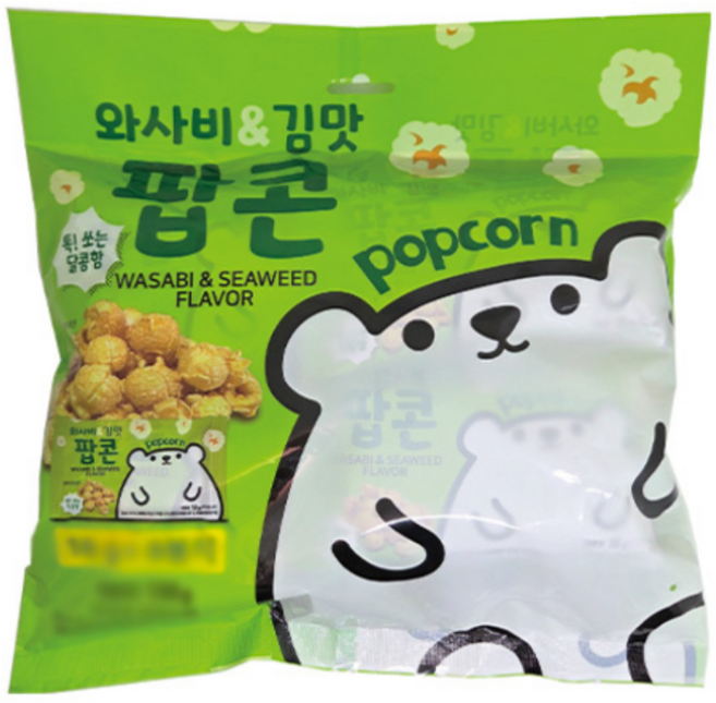 와사비&김맛팝콘144G 대용량 편의점 박스 과자 16개 1박스, 144g