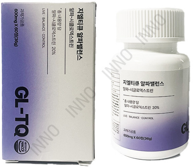 지엘티큐 알파밸런스 GL-TQ 600mg 60정 1개