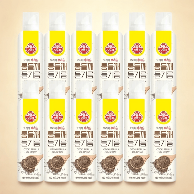 오뚜기 통들깨 들기름 스프레이 150ml 편한, 12개