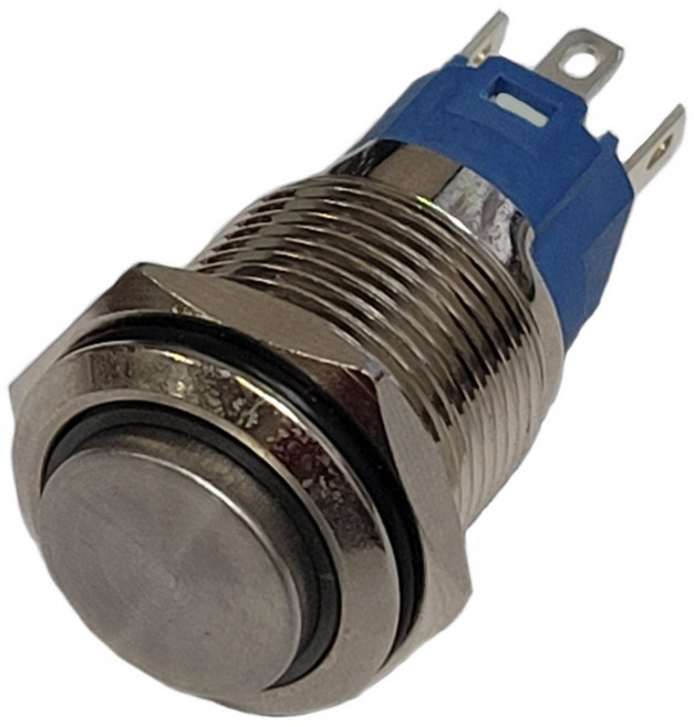 12V 16mm 방수 누름푸쉬버튼 스위치 하이헤드 투톤링, 1개