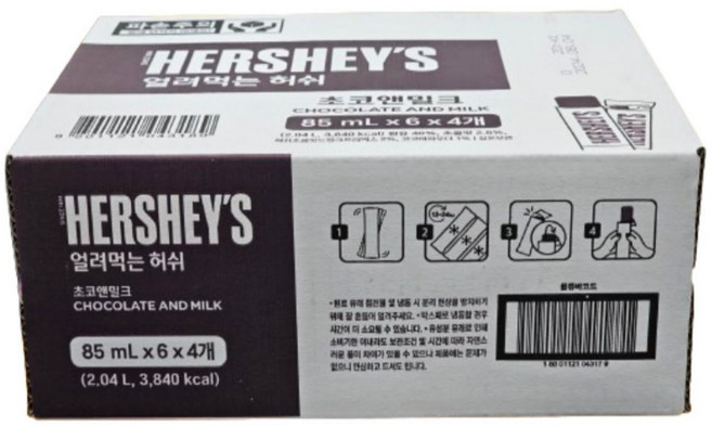 얼려먹는 허쉬 초코앤밀크, 24개, 85ml
