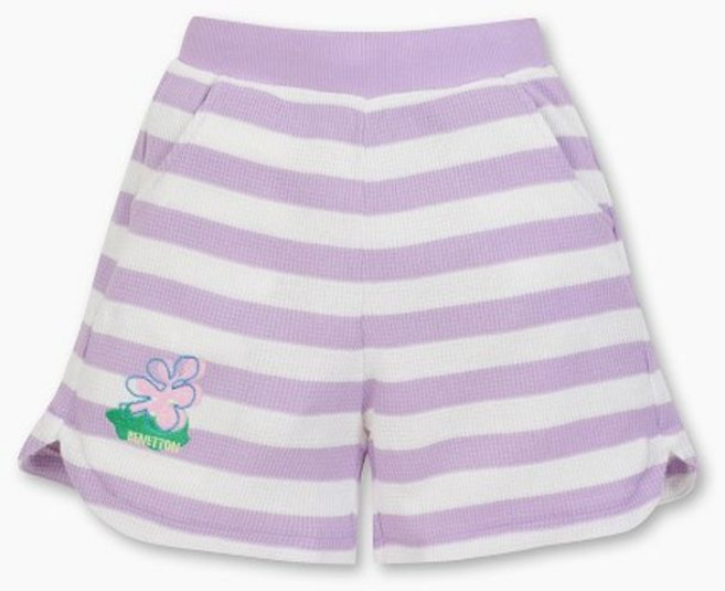 베네통 키즈 베네통키즈 스트라이프와플 반바지 QATP05431 VO