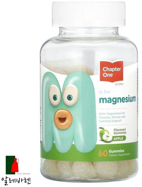 잘러 챕터 원 마그네슘 사과 맛 구미, 1개, 60정 - 쿠팡