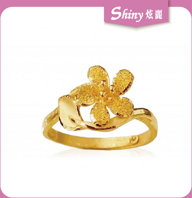 【炫麗】9999純金 黃金戒指 黃金花型戒 1.04錢 女戒