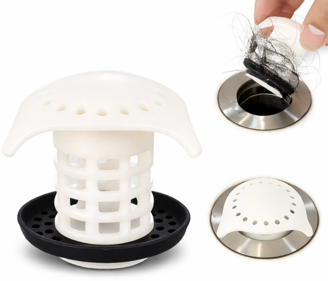 오르히 욕조 머리카락 거름망 세면대 부속품 트랩, 화이트