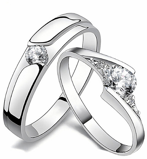 홍언목요 남자 여자 심플 커플 세트 커플링 오픈 1+1 결혼반지