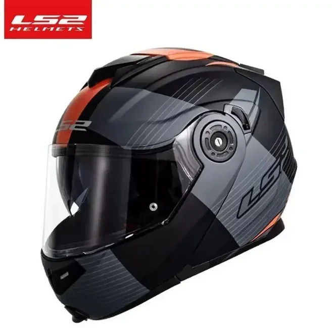 LS2 FF345 플립업 오토바이 헬멧 - 이중 렌즈 김서림 방지 및 눈부심 로드 레이싱 디자인 남성과 여성을 위, 02 9, 03 XL