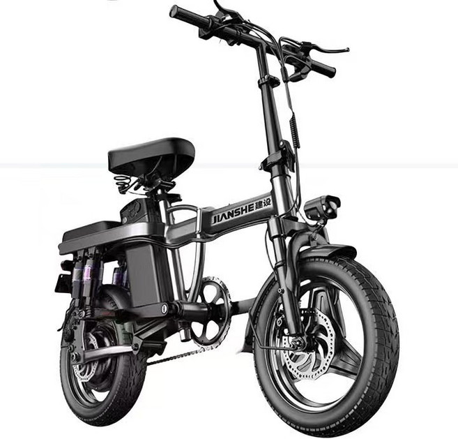 爱思特 折疊電動自行車 80KM 超長續航, 30A電池, 碳鋼黑