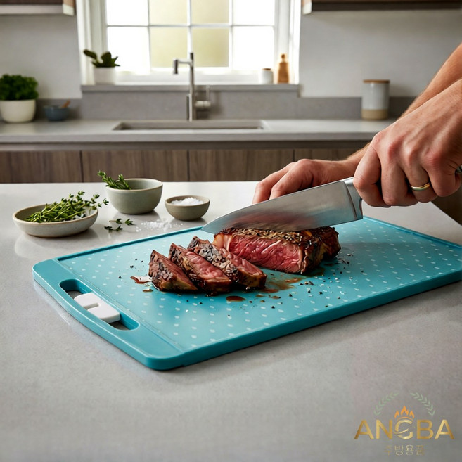 앙그바 플라스틱도마 양면 항균 위생도마 국내산, 1개, 퍼니쿡도마