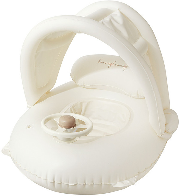 쿵스쿵스 아이링카 파라솔 보행기튜브 아기 자동차 튜브 캐노피 국산 유아 글리터 감성 여름, 1개, 크리미