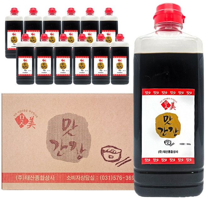 태산 맛미 맛간장 950ml, 12개, 950g