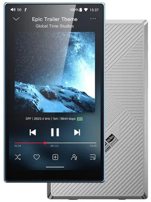 FIIO JM21 Hi-Fi 無損音樂播放器 雙CS43198 DAC 700mW+700mW 高推力 4.7吋螢幕 Android 13, 天空藍