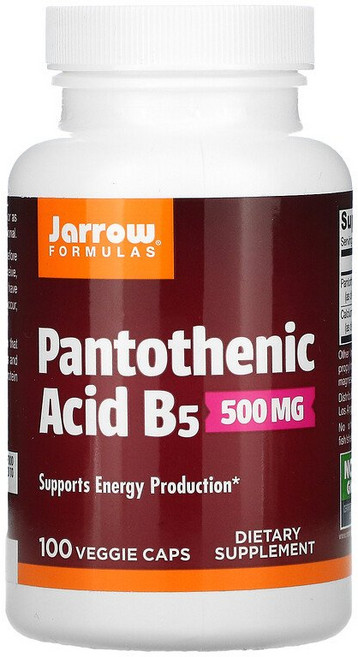 Jarrow FORMULAS 賈羅公式 維他命B5膠囊 500mg, 100顆, 1罐