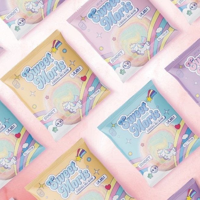 스윗모리스 [스윗모리스] 비정제원당 레인보우 미니 솜사탕 4g x 24개