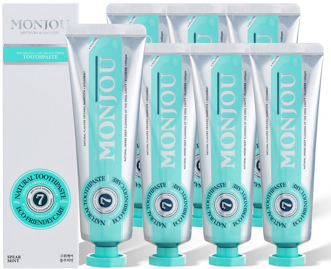 몽주 구취케어 브레스 프레쉬 치약, 7개, 100g