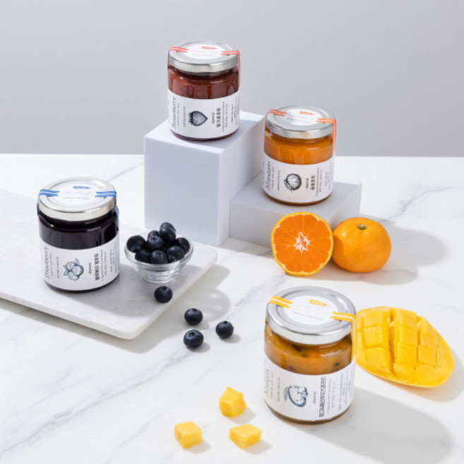 [이로운 물결] 무설탕 과일 잼_귤 블루베리 망고와 패션 프루트 딸기 잼, 1개, 200g, 귤 잼