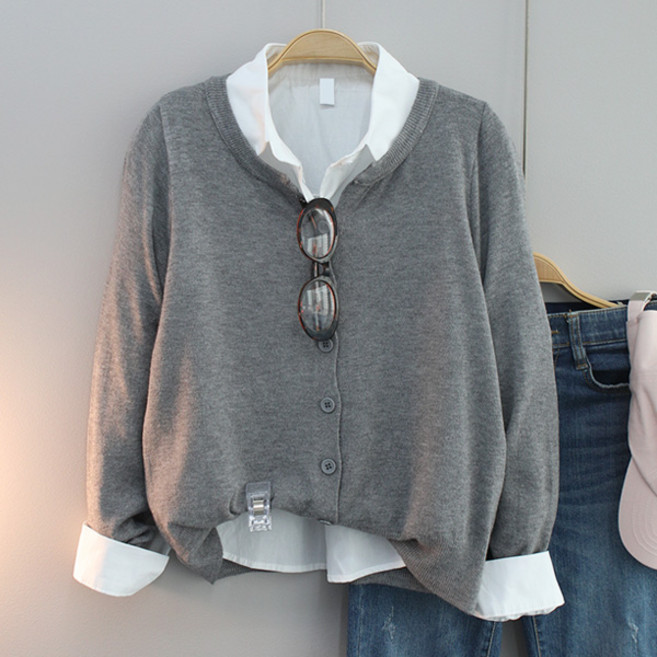 달콩 여성 베리드트임니트가디건 봄니트 기본가디건