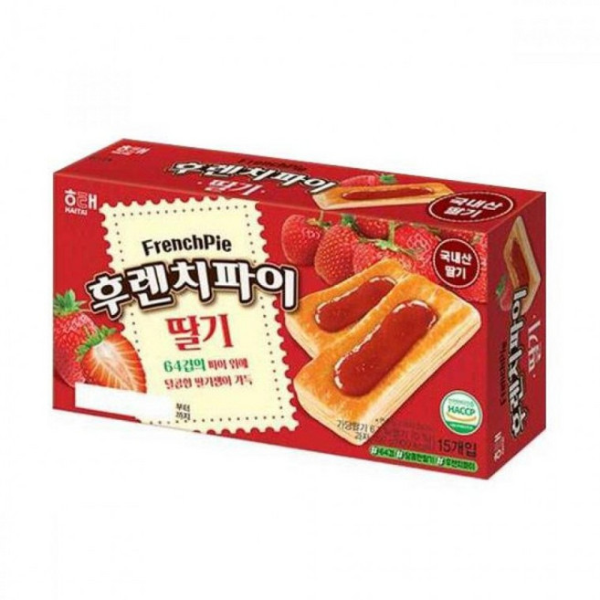 후렌치 파이 192g 15입 딸기맛 해태제과, 1개, 1ml, 1g